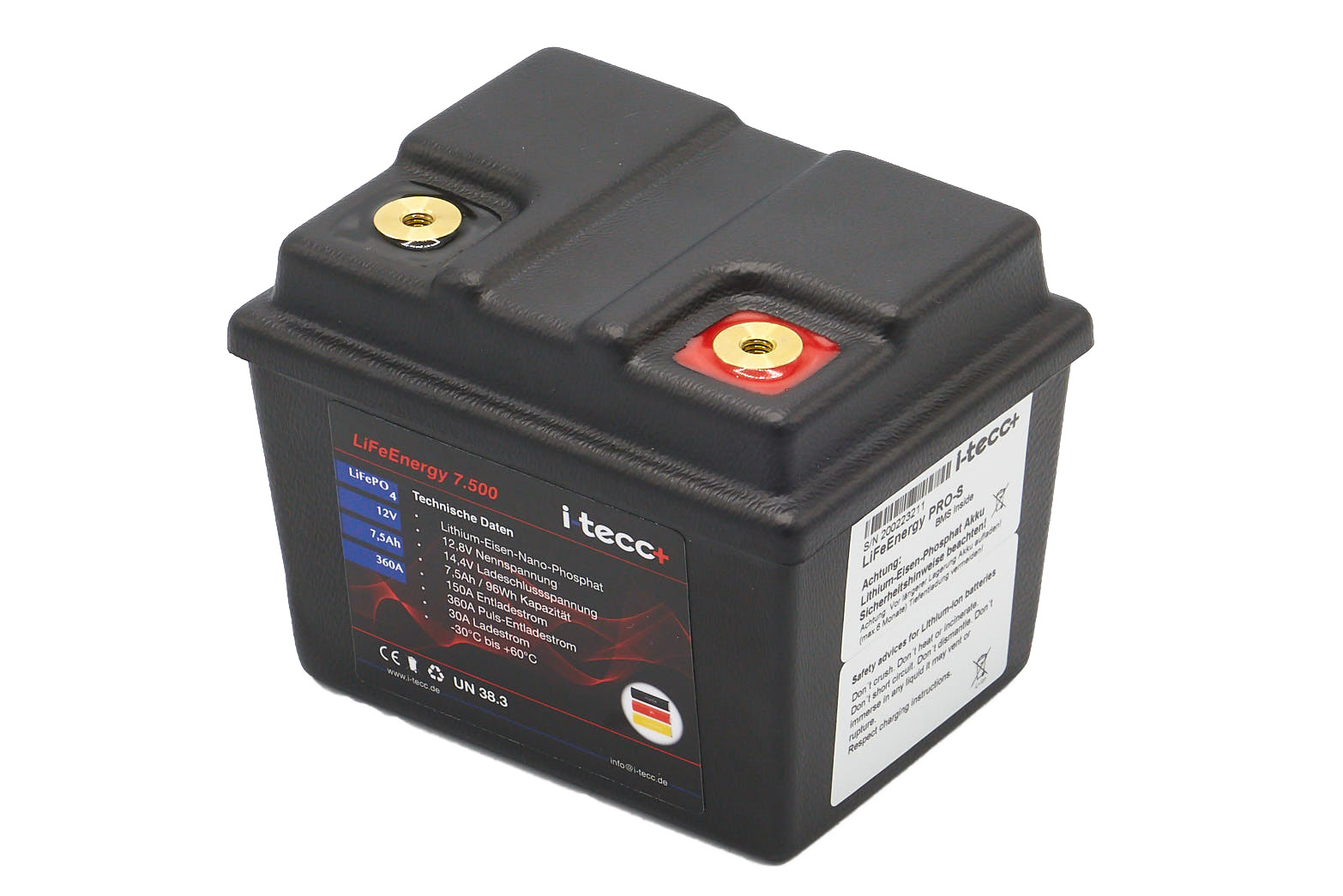 LIFePO4 Starterbatterie 7,5Ah A123-Zellen/Lithiumwerkszellen mit BMS