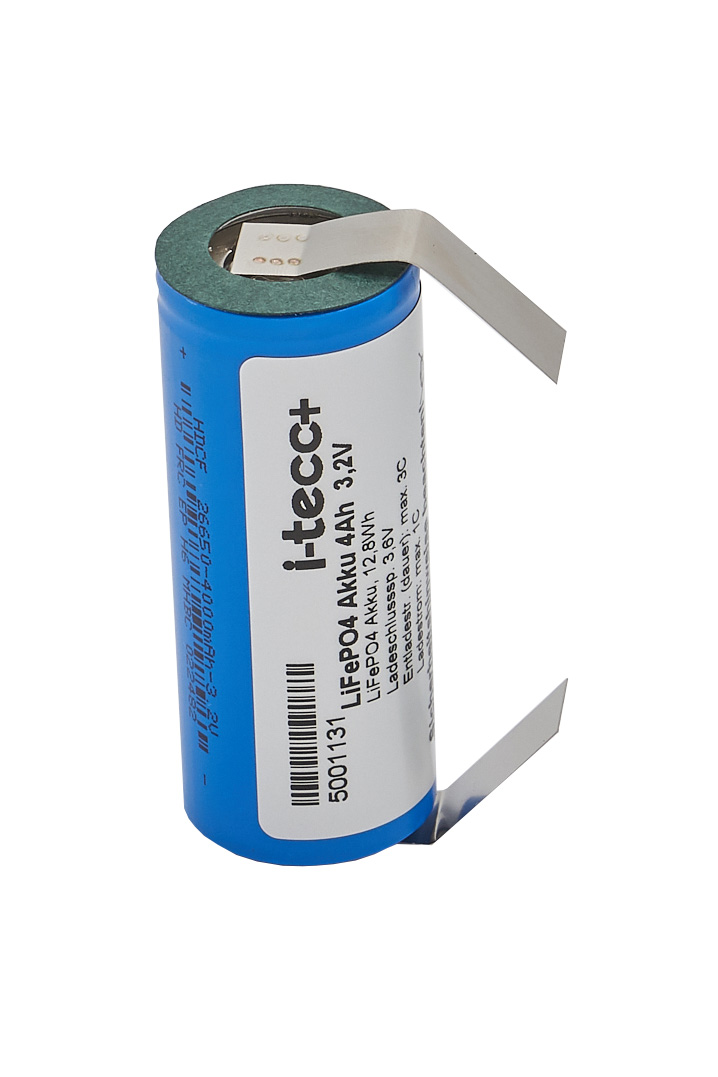 LiFePO4-Akku 3,2V 4Ah mit U-Lötfahne