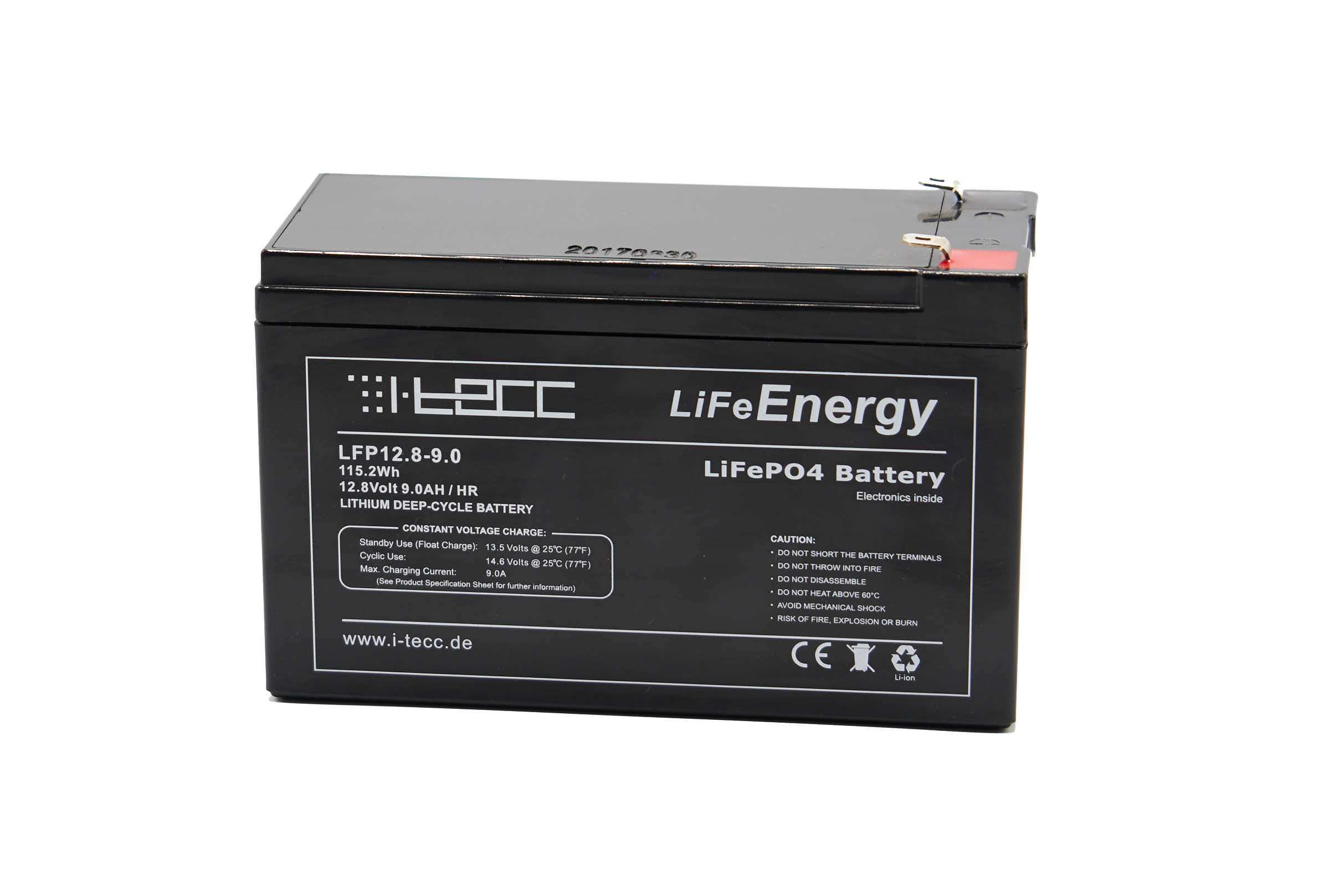 LiFeEnergy LiFePO4 Akku 12V 9Ah mit BMS