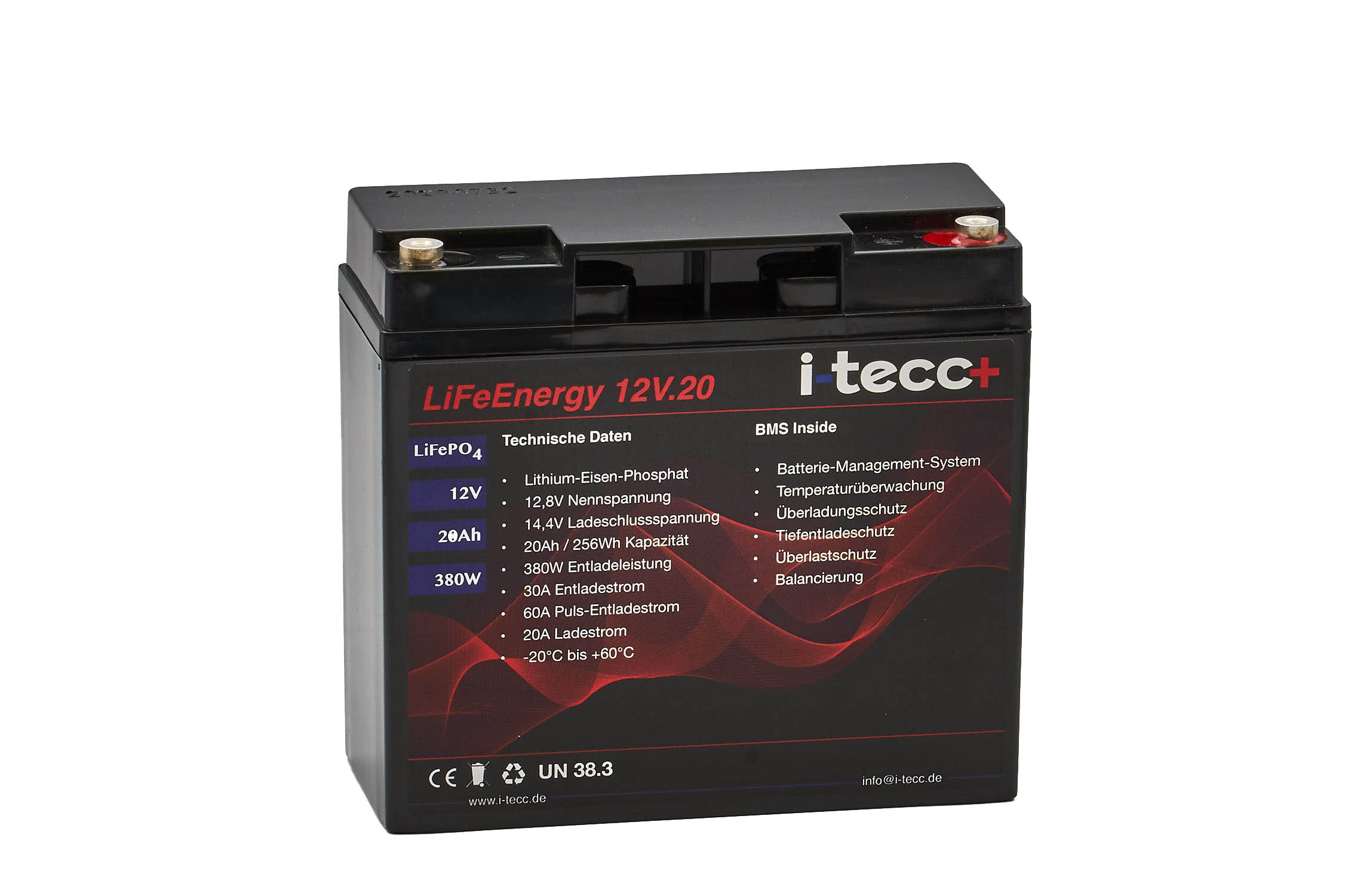 LiFePO4 Akku LiFeEnergy 12V 20Ah inkl. BMS